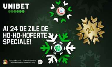 COMUNICAT DE PRESĂ: Calendarul de Crăciun Unibet - descoperă zilnic promoţiile!