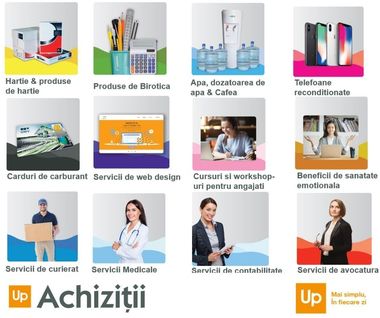 COMUNICAT DE PRESĂ: IMM-urile au la îndemână Up Achiziţii, o soluţie digitală care le modelează oferte şi servicii avantajoase
