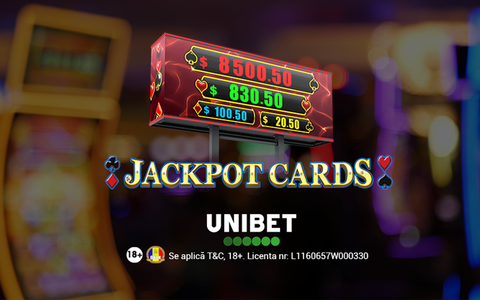 COMUNICAT DE PRESĂ: Jackpot EGT de peste 1 milion RON, disponibil în Cazinoul Unibet