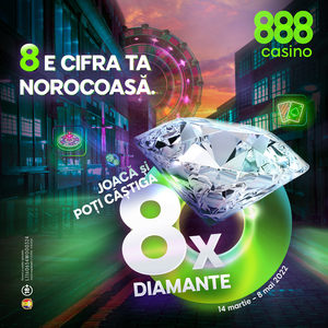 COMUNICAT DE PRESĂ: 888casino lansează o campanie inedită, cu 8 diamante veritabile în premii
