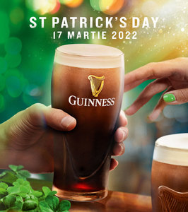 COMUNICAT DE PRESĂ: St. Patrick's Day 2022 a venit! Hai să savurăm împreună un pint de Guinness
