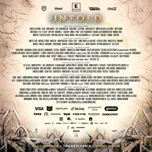 Dimitri Vegas & Like Mike, Claptone, ATB, Chico Rose şi Kungs urcă pe mainstage-ul Festivalului UNTOLD în această vară