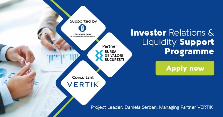 BERD şi BVB lansează „Investor Relations and Liquidity Support Programme”. Companiile listate sunt invitate să aplice până pe 28 februarie