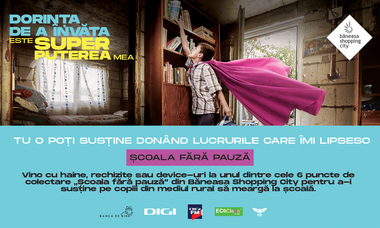 Pentru al treilea an consecutiv, Grupul DIGI se alătură campaniei “Şcoala fără Pauză”