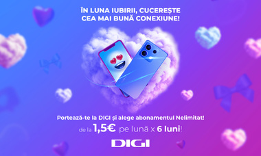 În „Luna iubirii”, clienţii DIGI se bucură de 50% reducere la portare, timp de 6 luni