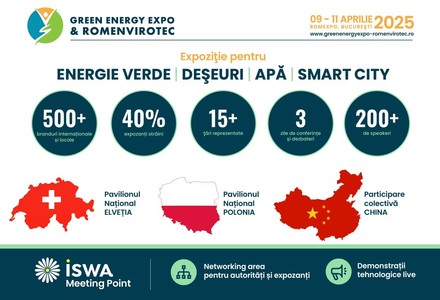 Energie, Deşeuri, Apă şi Smart City la GREEN ENERGY EXPO & ROMENVIROTEC, în perioada 9-11 aprilie, la Romexpo