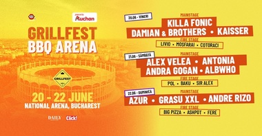 Muzică live şi arome de neuitat la GRILLFEST 2025: Grasu XXL, Alex Velea, Killa Fonic şi Damian Drăghici, printre artiştii anunţaţi