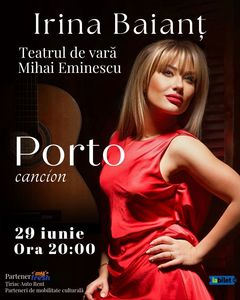 Irina Baianţ, un artist al excelenţei, aduce Porto Canción la Teatrul de Vară „Mihai Eminescu” pe 29 iunie