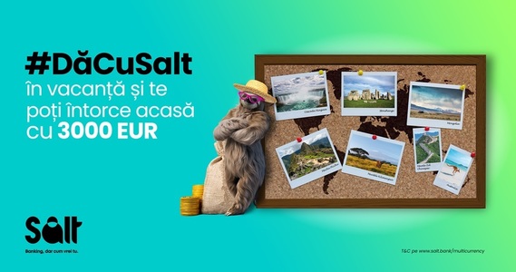 Salt Bank dă startul verii foveró cu o nouă campanie: cardul Salt Multicurrency cu 17 monede, premii de 3.000 de euro şi 5% cashback în Grecia