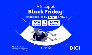  Black Friday simplifică alegerea: abonamentele DIGI au preţ redus cu 50% timp de un an