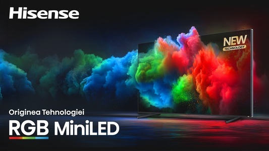 Hisense lansează în România cel mai mare televizor RGB MiniLED din lume