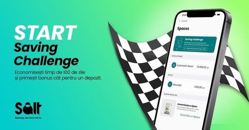 Salt Bank, la 2 ani: lansează Saving Challenge şi oferă bonusuri pentru economisirea zilnică