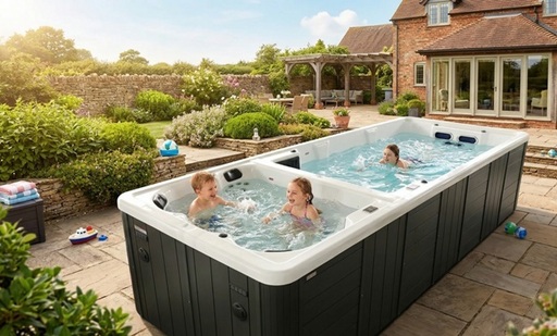 Minipiscina cu jacuzzi — ce trebuie să ştii despre swim spa-urile Spa World care transformă curtea într-o oază de relaxare