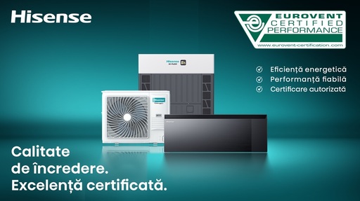 Hisense obţine certificarea Eurovent pentru gama completă de aparate de aer condiţionat