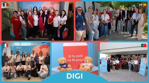 Solidaritate fără frontiere - peste 700 de angajaţi din 4 ţări, la prima ediţie europeană „DIGI Donează Viaţă”