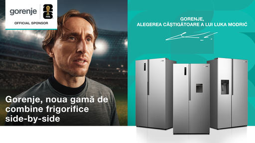 Gorenje, Partener Oficial FIFA World Cup 2026™, lansează frigiderele Side-by-Side, ideale pentru serile de meci