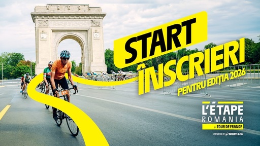 Înscrierile sunt deschise pentru L’Étape România by Tour de France: evenimentul de referinţă al ciclismului va avea loc pe 30 august, la Bucureşti