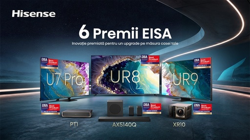 Hisense obţine şase premii EISA pentru 2026-2027