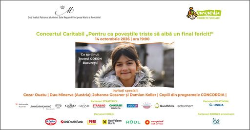 CONCORDIA lansează apelul către companii pentru susţinerea celei de-a X-a ediţii a Concertului Caritabil „Pentru ca poveştile triste să aibă un final fericit!”