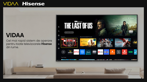 Hisense extinde experienţa Smart TV în România: VIDAA aduce Orange TV Go şi Spotify într-un ecosistem cu peste 600 de aplicaţii