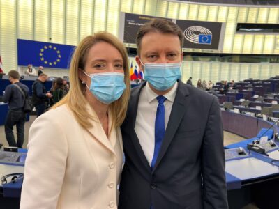  Siegfried Mureşan: Roberta Metsola, noua preşedintă a Parlamentului European, este o prietenă a românilor şi o apărătoare a statului de drept din ţara noastră