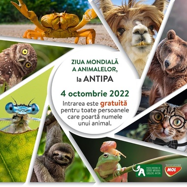 Ziua Mondială a Animalelor la "Antipa" - Vizitatorii care poartă numele unei vietăţi din lumea necuvântătoarelor au acces gratuit în expoziţia permanentă