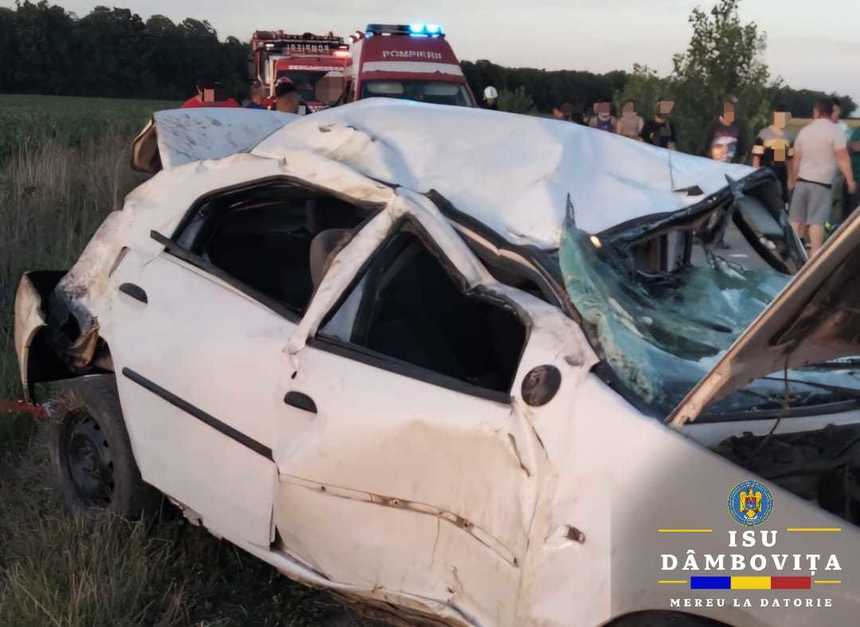 Opt răniţi, în două accidente produse duminică seară în judeţul Dâmboviţa. Trei dintre victime sunt minore
