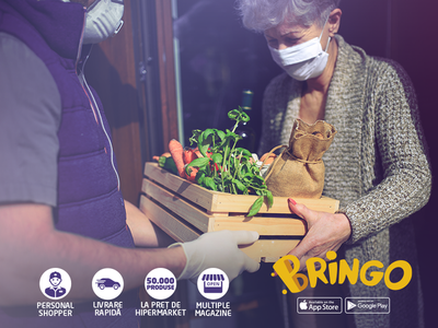 Bringo oferă livrare gratuită personalului medical şi vârstnicilor