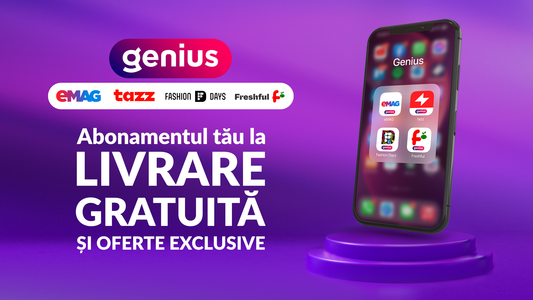 De astăzi, Genius este disponibil în patru aplicaţii: eMAG, Tazz, FashionDays şi Freshful