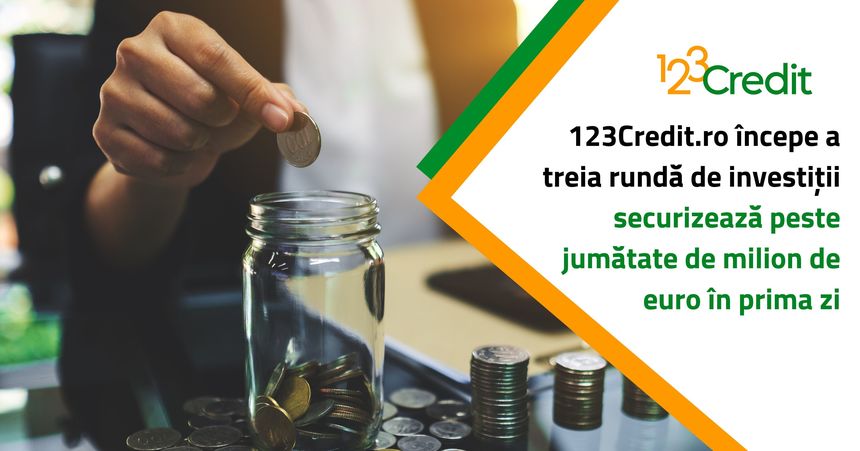 123Credit.ro începe a treia rundă de investiţii - securizează peste jumătate de milion de euro în prima zi