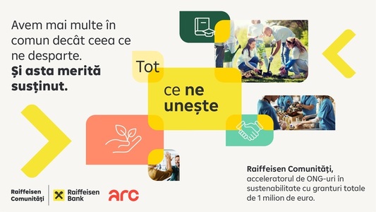 Încep înscrierile pentru ediţia 2024 / 2025 a Raiffeisen Comunităţi, acceleratorul de ONG-uri în sustenabilitate cu granturi totale de 1 milion de euro