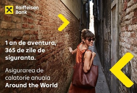 Raiffeisen Bank lansează TRAVEL AROUND THE WORLD. Asigurarea de călătorie de tip abonament anual este disponibilă 100% digital, direct din aplicaţia de mobile banking 