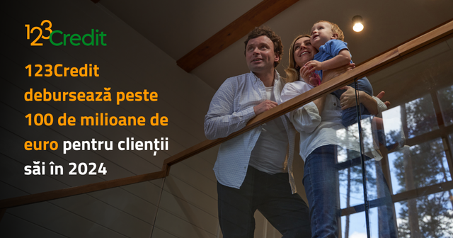 123Credit.ro a intermediat credite de peste 120 de milioane de euro pentru clienţii săi în 2024 123Credit.ro a intermediat credite de peste 120 de milioane de euro pentru clienţii săi în 2024