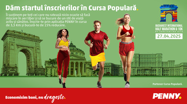 PENNY România susţine, pentru al doilea an consecutiv, Cursa Populară 3.5K din cadrul Bucharest International Half Marathon by Constantina Diţă