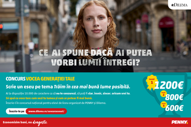 PENNY este partener principal al Concursului Naţional de Eseuri organizat de revista Dilema, dedicat elevilor de liceu