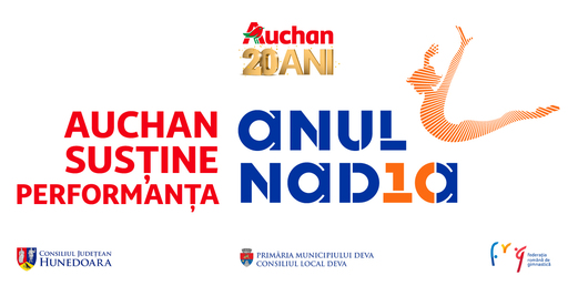Auchan România susţine cu mândrie Gala „Nadia 10 – Perfecţiunea inspiră” de la Deva, un omagiu adus performanţei şi excelenţei în sportul românesc