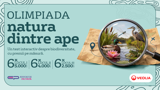 Start la înscrieri pentru concursul de biodiversitate „Natura dintre Ape” 2026: elevii pot câştiga premii în valoare totală de peste 20.000 €