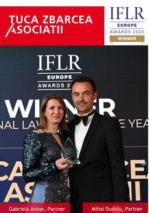 Ţuca Zbârcea & Asociaţii câştigă, la Londra, marele premiu al IFLR pentru România


