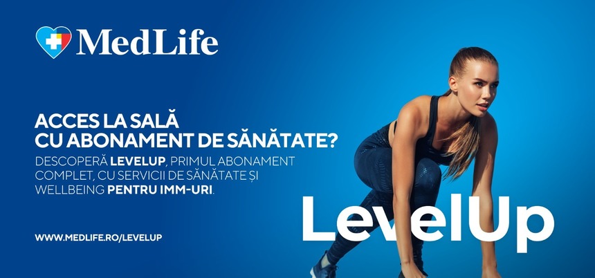 MedLife lansează LevelUp, primul abonament medical cu acces nelimitat la sală