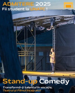 Masterate de Stand-up Comedy şi de Conţinut şi producţie TV, din toamnă la UNATC