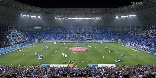 VIDEO | Atmosferă fantastică pe "Ion Oblemenco", la meciul "U" Craiova - FCSB. Oltenii s-au pregătit ca de sărbătoare