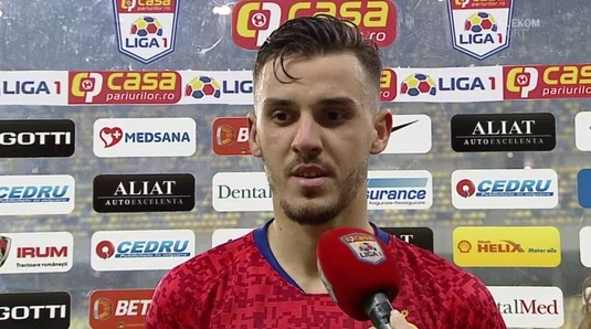 VIDEO | Răzvan Oaidă, autorul unei duble pentru FCSB în victoria cu U Craiova: "Am făcut un meci extraordinar" + Ce spune despre lupta la titlu