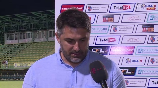 VIDEO | Claudiu Niculescu, mulţumit de egalul obţinut în inferioritate numerică împotriva Rapidului. "A fost un meci echilibrat. Am încredere totală că putem promova"