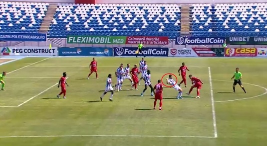 VIDEO | Chindia a solicitat lovitură de la 11 metri în meciul cu Poli Iaşi. Balonul s-a oprit în braţul lui Mihalache