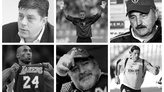 CRONOLOGIE | 2020 este anul în care sportul a pierdut multe nume grele. Printre ei, Dan Lăzărescu, Martin Tudor, Ionuţ Popa, Kobe Bryant sau Diego Maradona