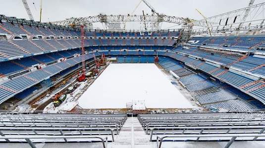 FOTO | Imagini de colecţie: Estadio Santiago Bernabeu acoperit de zăpadă: ”Mai alb, ca niciodată!”
