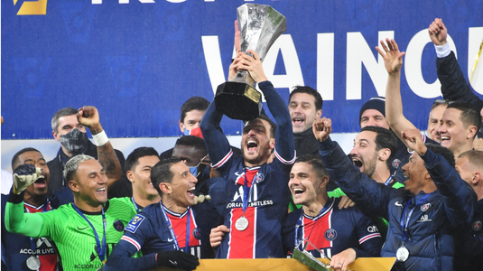 PSG a câştigat pentru a 8-a oară la rând Supercupa Franţei după o finală cu Olympique Marseille