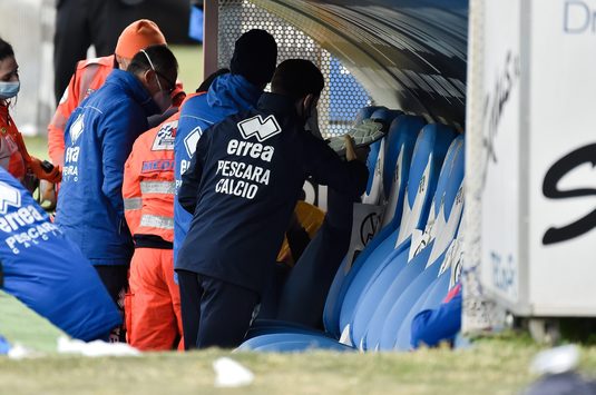 Antrenorul formaţiei Pescara, din Serie B, s-a prăbuşit pe teren în timpul meciului pe care echipa sa îl juca cu Brescia