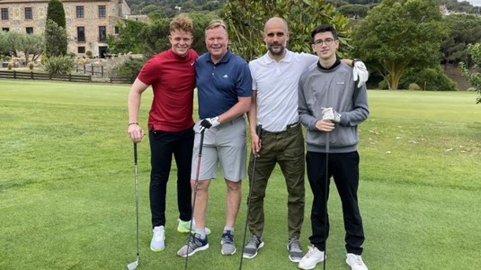 Pep Guardiola şi Ronald Koeman s-au duelat pe terenul de golf! Cine a câştigat partida
