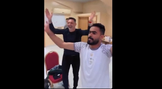 VIDEO | Imagini fabuloase cu Rădoi din vestiarul lui Al Tai după victoria obţinută în prelungiri! Cum a fost surprins antrenorul român